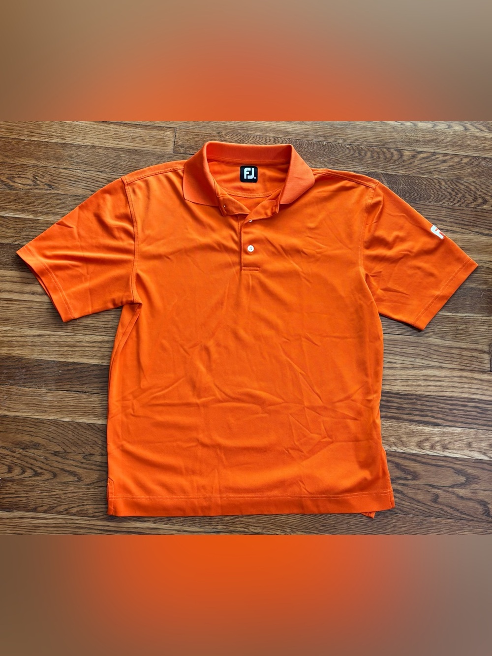 FootJoy FJ Golf Polo Mens Medium Orange Performance Shirt